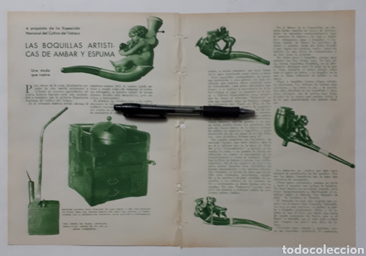 Coleccionismo: LAS BOQUILLAS ARTISTICAS DE AMBAR Y ESPUMA (Exposici&oacute;n Nacional del Cultivo del Tabaco) 1935