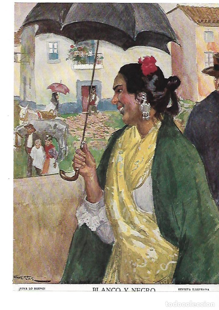 Collezionismo: A&Ntilde;O 1909 RECORTE PRENSA PINTURA DIBUJO VIVA LO BUENO POR HUERTAS REPRODUCCION