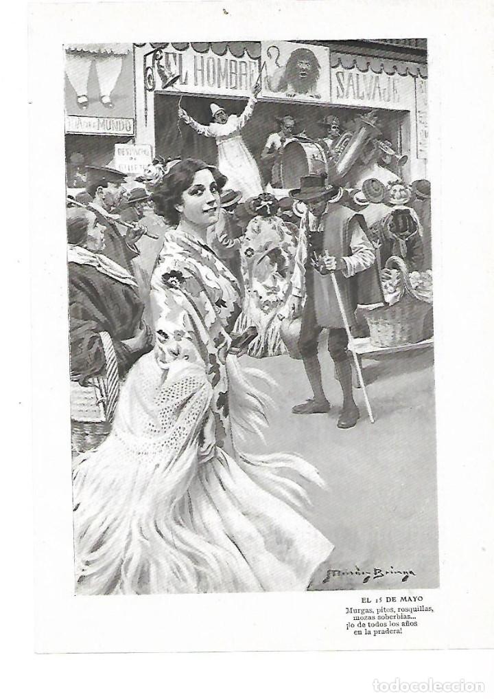 Colecionismo: A&Ntilde;O 1909 RECORTE PRENSA PINTURA DIBUJO EL 15 DE MAYO POR MENDEZ BRINGA