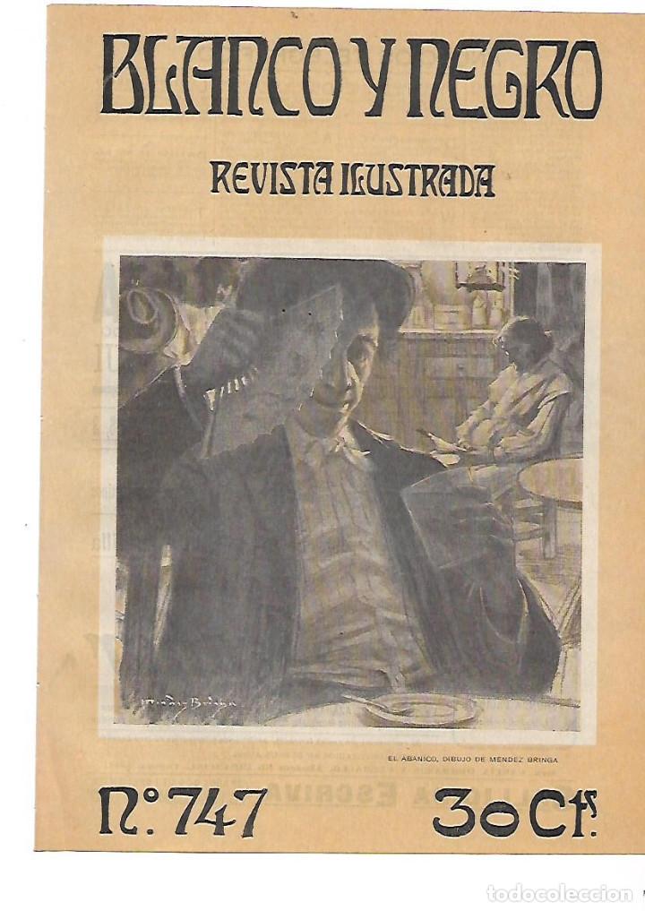 Collecting paper: A&Ntilde;O 1905 RECORTE PRENSA PINTURA DIBUJO EL ABANICO POR MENDEZ BRINGA