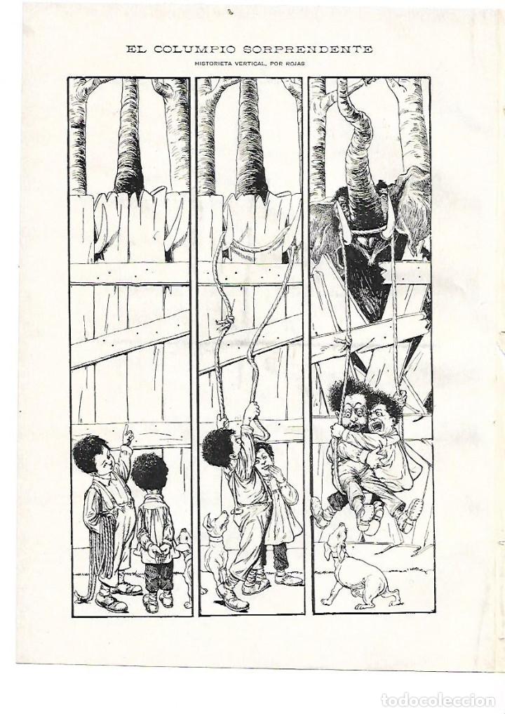 Collecting paper: A&Ntilde;O 1905 RECORTE PRENSA HUMO DIBUJO COMIC HISTORIETA EL COLUMPIO SORPRENDENTE POR ROJAS