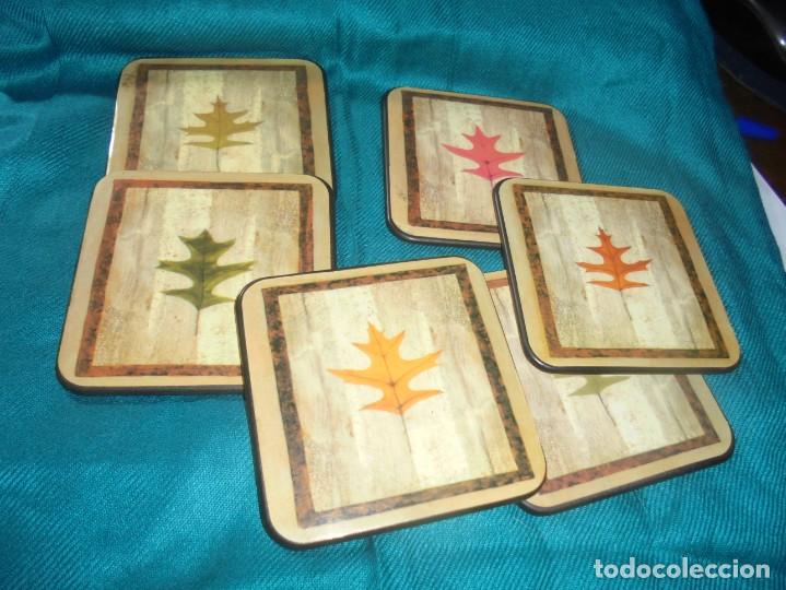 Coleccionismo: 6 POSAVASOS . MOTIVO HOJAS