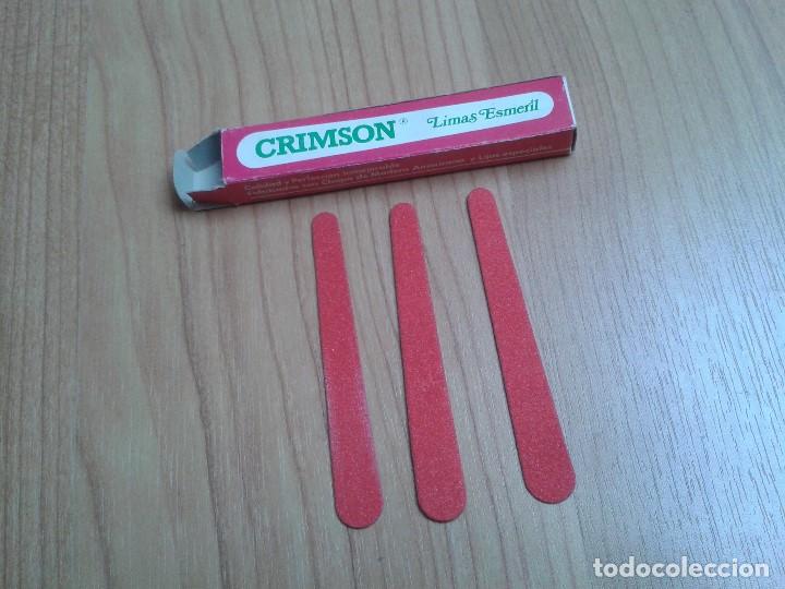 Coleccionismo: Limas antiguas -- Crimson -- 3 unid.