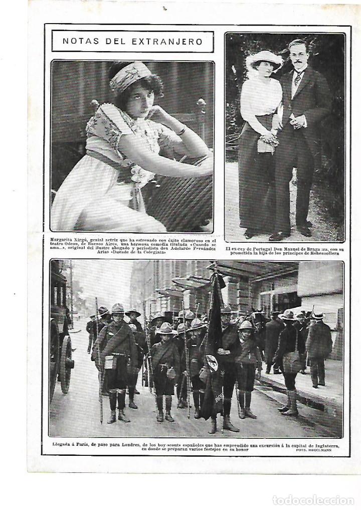 Sammelleidenschaft Papier: A&Ntilde;O 1913 RECORTE PRENSA MARGARITA XIRGU TEATRO ODEON BUENOS AIRES OBRA CUANDO SE AMA