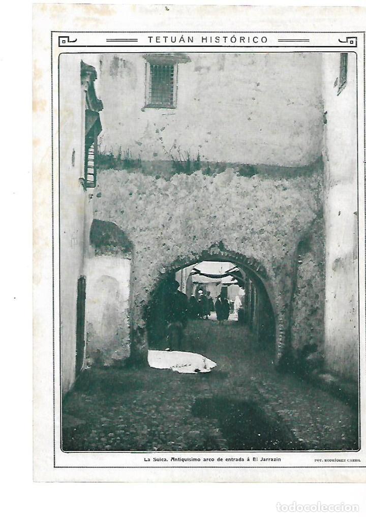 Collecting paper: A&Ntilde;O 1913 RECORTE PRENSA FOTOGRAFIA TETUAN HISTORICO LA SUICA ARCO DE ENTRADA A EL JARRAZIN