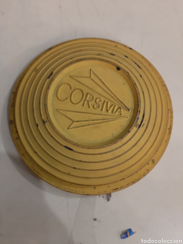 Coleccionismo: Tiro plato vintage Cirsivia amarillo