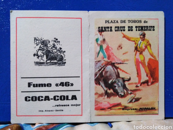 Collectionnisme: Folleto de mano de la Plaza de toros de Santa Cruz de Tenerife