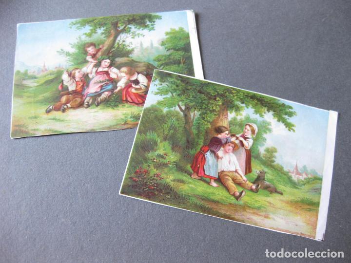 Coleccionismo: PAREJA DE CROMOS O L&Aacute;MINAS DE PRINCIPIOS DEL SIGLO XX DE 7 X 10,5 CMS