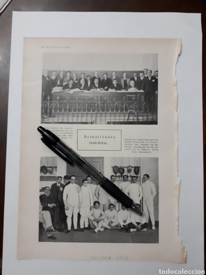 Coleccionismo: ACTUALIDADES MADRILE&Ntilde;AS (Tiradores de esgrima) / MADRID. EN EL AERODROMO DE GETAFE. 1931
