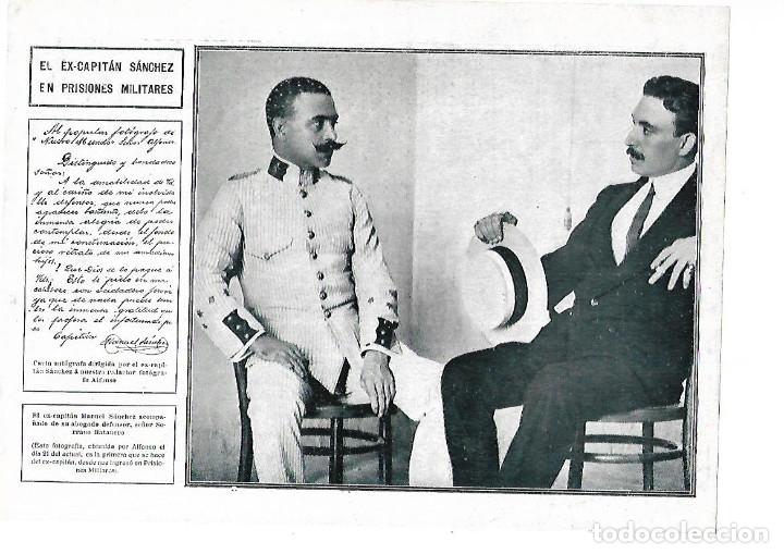 Sammelleidenschaft Papier: A&Ntilde;O 1913 RECORTE PRENSA PRIMERA FOTOGRAFIA EXCAPITAN SANCHEZ EN PRISIONES MILITARES FOTO ALFONSO