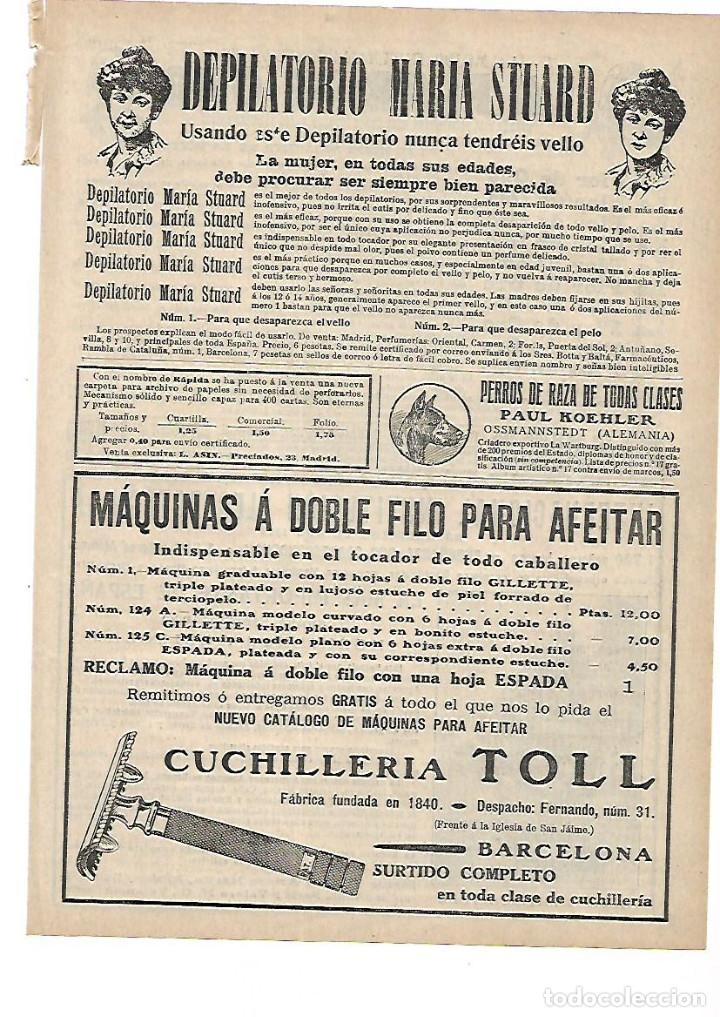 Colecionismo: A&Ntilde;O 1913 RECORTE PRENSA PUBLICIDAD CUCHILLERIA TOLL MAQUINA DOBLE FILO PARA AFEITAR AFEITADO