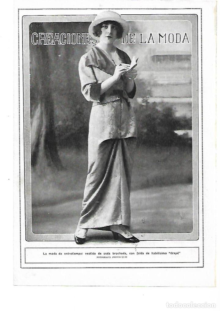 Sammelleidenschaft Papier: A&Ntilde;O 1913 RECORTE PRENSA MODA FEMENINA MUJER VESTIDO ENTRETIEMPO
