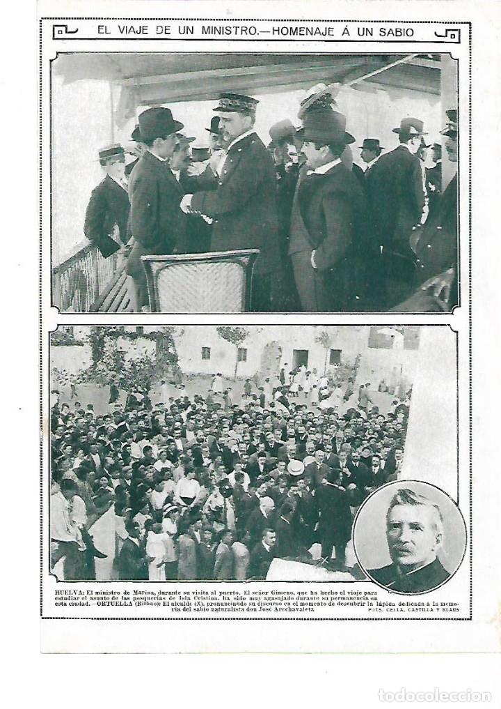 Collecting paper: A&Ntilde;O 1913 RECORTE PRENSA ORTUELLA BILBAO HOMENAJE SABIO NATURALISTA JOSE ARECHAVALETA