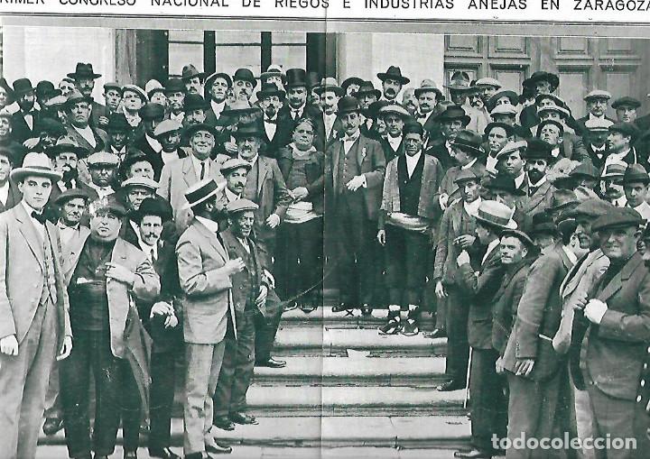 Sammelleidenschaft Papier: A&Ntilde;O 1913 RECORTE PRENSA ZARAGOZA PRIMER CONGRESO NACIONAL DE RIEGOS E INDUSTRIAS ANEJAS