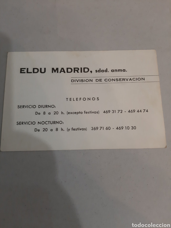 Sammelleidenschaft Papier: El de Nadrid divisi&oacute;n de Conservaci&oacute;n tarjeta