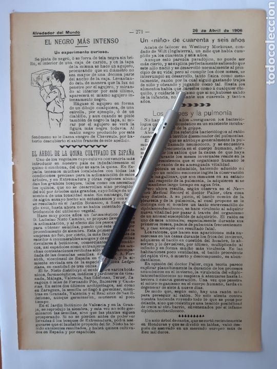 Coleccionismo: El &aacute;rbol de la Quina cultivado en Espa&ntilde;a / Los ratones y la pulmon&iacute;a. 1906