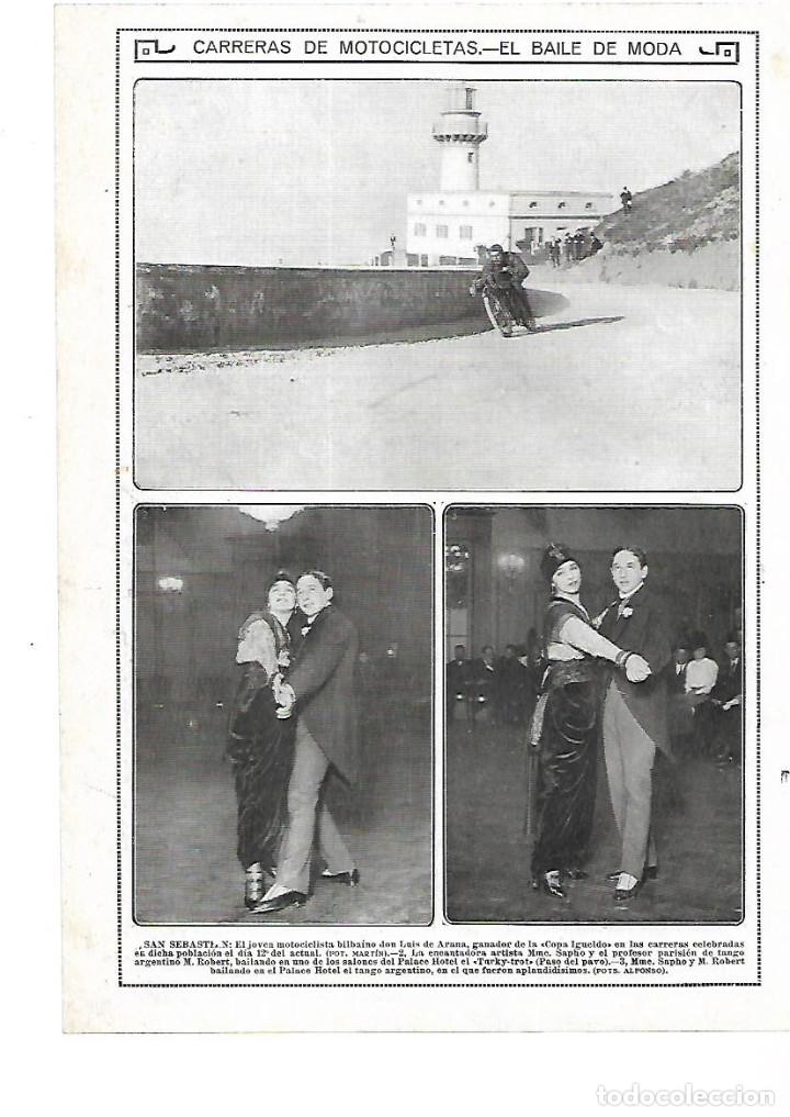Collectionnisme: A&Ntilde;O 1913 RECORTE PRENSA MOTOCICLISMO SAN SEBASTIAN LUIS DE ARANA GANADOR COPA IGUELDO