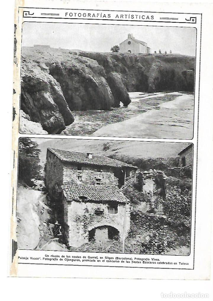 Collecting paper: A&Ntilde;O 1913 RECORTE PRENSA FOTOGRAFIA ARTISTICA OJANGUREN PAISAJE VASCO FIESTAS EUSCARAS TOLOSA