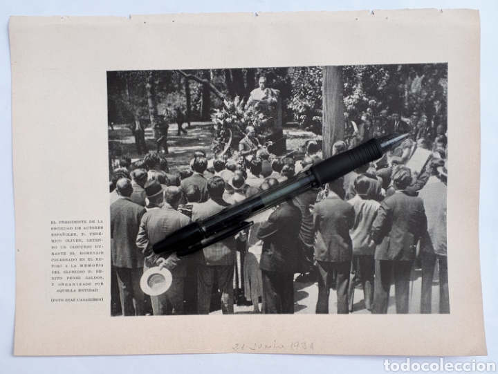 Coleccionismo: HOMENAJE A BENITO PEREZ GALDOS / BARCELONA actualidades. 1931