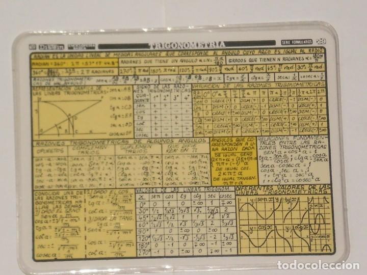 Coleccionismo: FICHA ESCOLAR DE BOLSILLO PLASTIFICADA NUMERO 29 * TRIGONOMETRIA * EDICIONES TIMUN MAS . A&Ntilde;O 1969