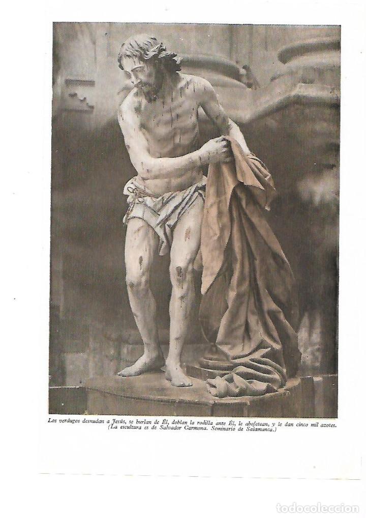 Collecting paper: A&Ntilde;O 1950 RELIGION PASION DE CRISTO CINCO MIL AZOTES  LAMINA ESCULTURA SALVADOR CARMONA SALAMANCA