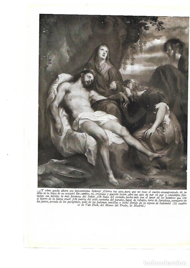 Colecionismo: A&Ntilde;O 1950 RELIGION PASION DE CRISTO MUERTE JESUS LAMINA PINTURA VAN DICK INTERPRETACION PASAJE BIBLIA