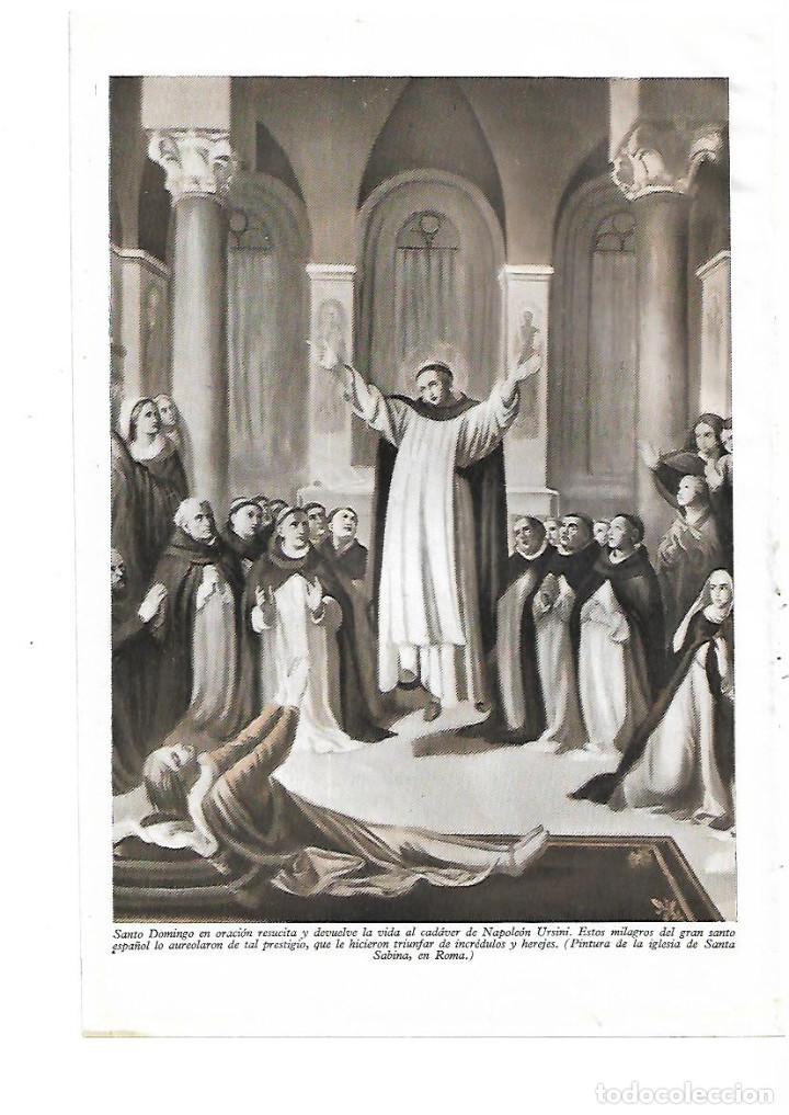 Collecting paper: A&Ntilde;O 1950 RELIGION SANTO DOMINGO RESUCITA NAPOLEON URSINI LAMINA PINTURA IGLESIA SANTA SABINA ROMA