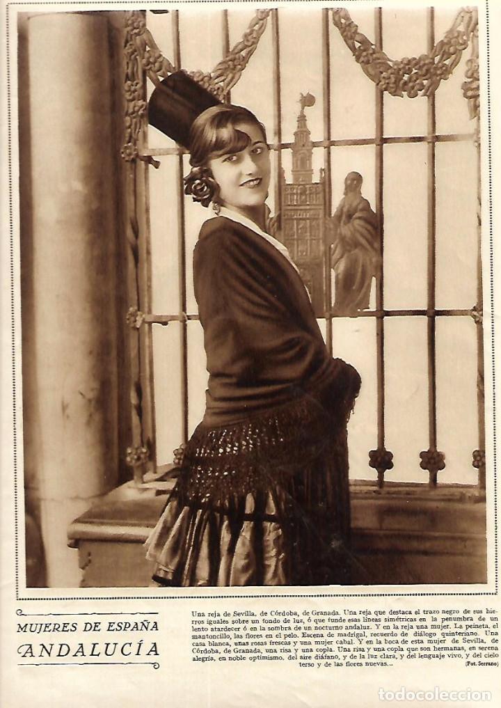 Collecting paper: &Ntilde;O 1928 RECORTE PRENSA ANDALUCIA LA MUJER ANDALUZA TIPOS TRAJES TIPICOS CARACTERISTICAS FOTO SERRANO