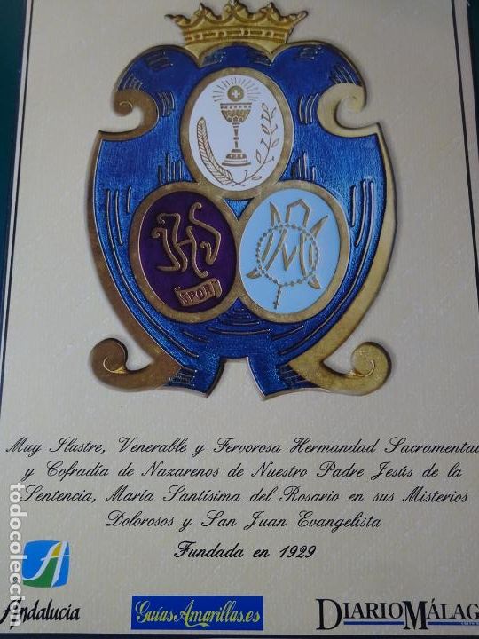 Collecting paper: L&Aacute;MINA RELIGIOSA SEMANA SANTA M&Aacute;LAGA. ESCUDO HER&Aacute;LDICA. HERMANDAD JES&Uacute;S DE LA SENTENCIA 4