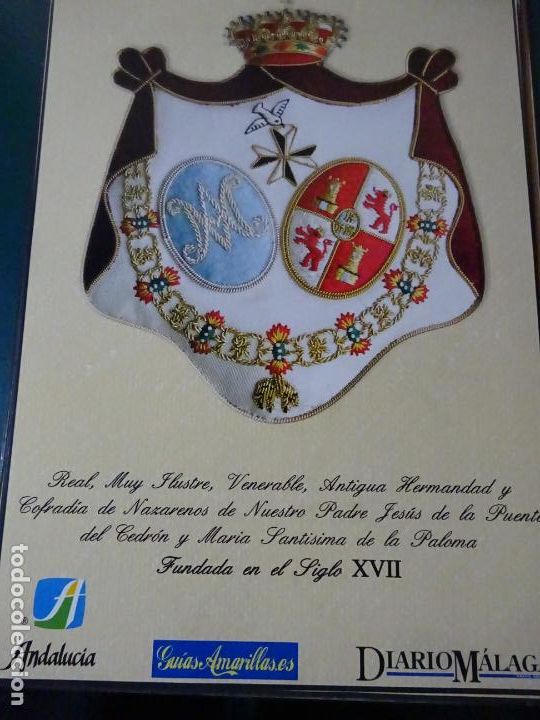 Collecting paper: L&Aacute;MINA RELIGIOSA SEMANA SANTA M&Aacute;LAGA. ESCUDO HER&Aacute;LDICA. HERMANDAD JES&Uacute;S PUENTE DEL CEDR&Oacute;N 11