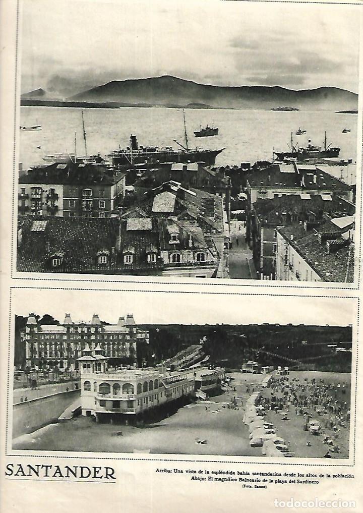 Coleccionismo: A&Ntilde;O 1927 RECORTE PRENSA FOTOS ANTIGUAS DE SANTANDER PUERTO PALACIO LA MAGDALENA PLAYA SARDINERO