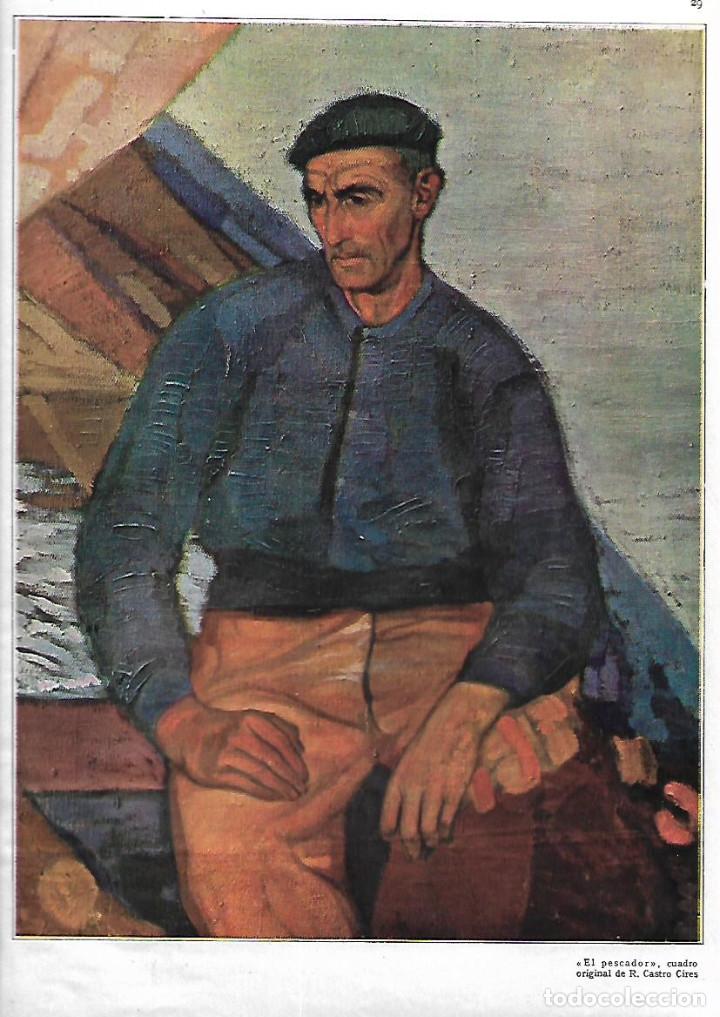 Sammelleidenschaft Papier: A&Ntilde;O 1927 RECORTE PRENSA PINTURA LAMINA EL PESCADOR CUADRO DE CASTRO CIRES