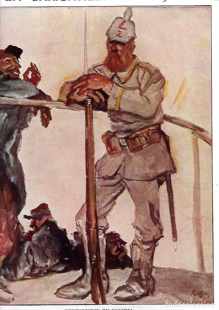 Colecionismo: A&Ntilde;O 1917 RECORTE PRENSA PINTURA DIBUJO CARICATURA PRISIONEROS DE GUERRA  JUGEND
