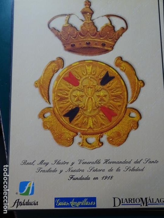 Collezionismo: L&Aacute;MINA RELIGIOSA SEMANA SANTA M&Aacute;LAGA. ESCUDO HER&Aacute;LDICA. HERMANDAD DEL SANTO TRASLADO 32