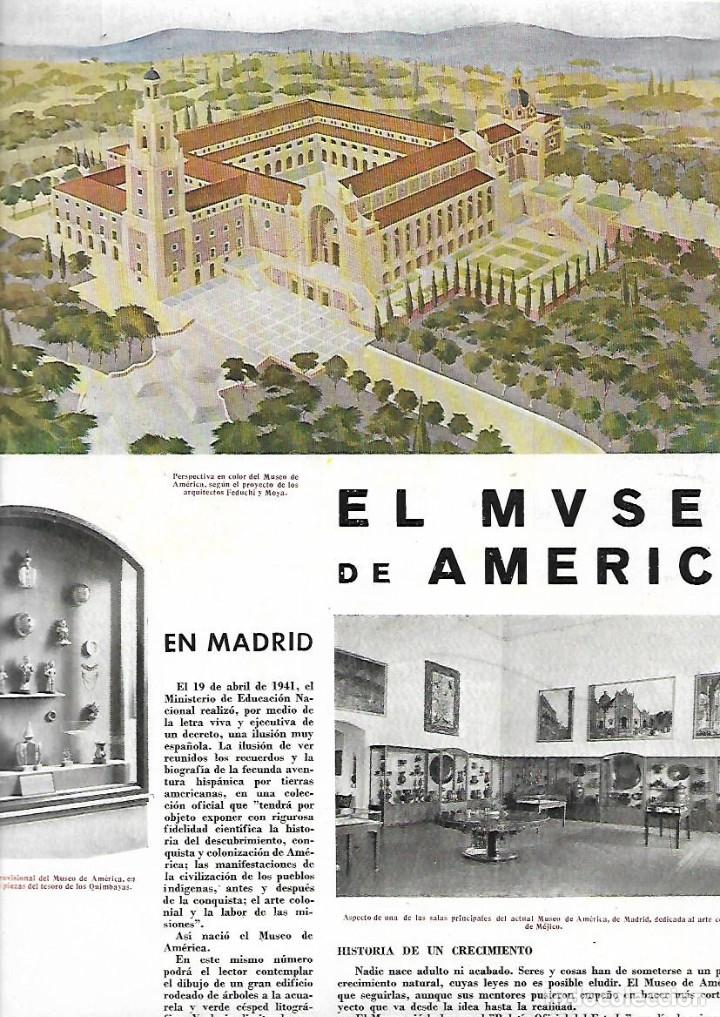 Coleccionismo: A&Ntilde;O 1948 RECORTE PRENSA EL MUSEO DE AMERICA EN MADRID