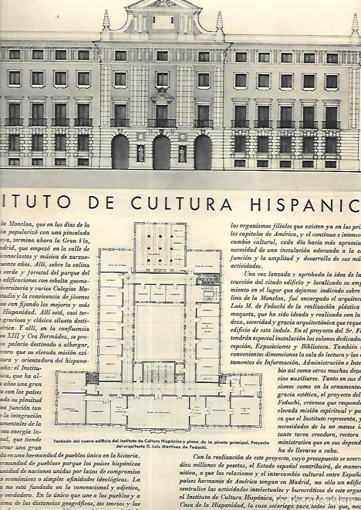 Colecionismo: A&Ntilde;O 1948 RECORTE PRENSA MADRID INSTITUTO DE CULTURA HISPANICA