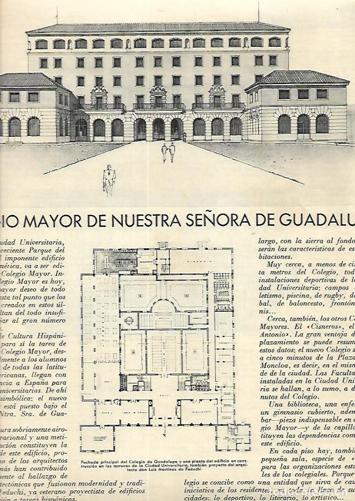 Colecionismo: A&Ntilde;O 1948 RECORTE PRENSA MADRID COLEGIO MAYOR DE NUESTRA SE&Ntilde;ORA DE GUADALUPE