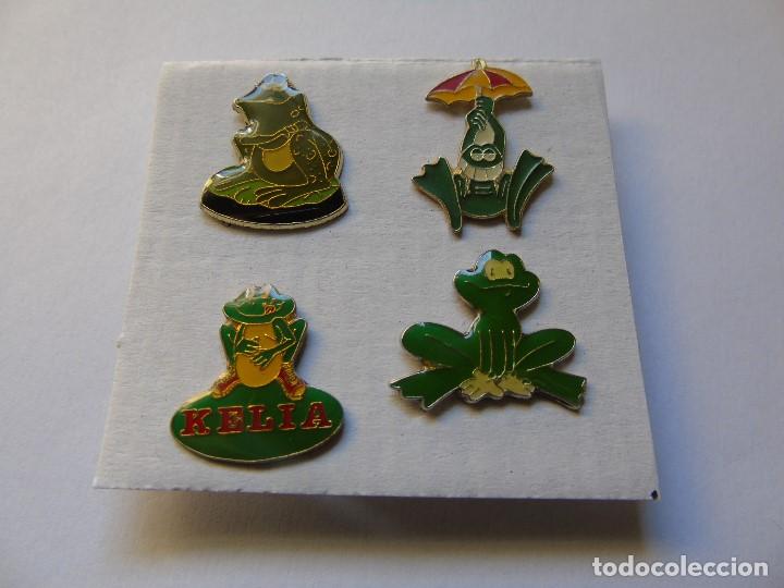 Coleccionismo: LOTE DE CUATRO PINS DE RANAS - Foto 1