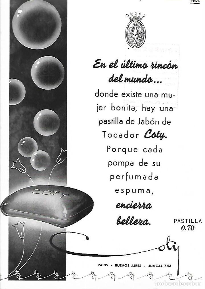 Collectionnisme: A&Ntilde;O 1935 RECORTE PRENSA PUBLICIDAD PASTILLA JABON DE TOCADOR COTY