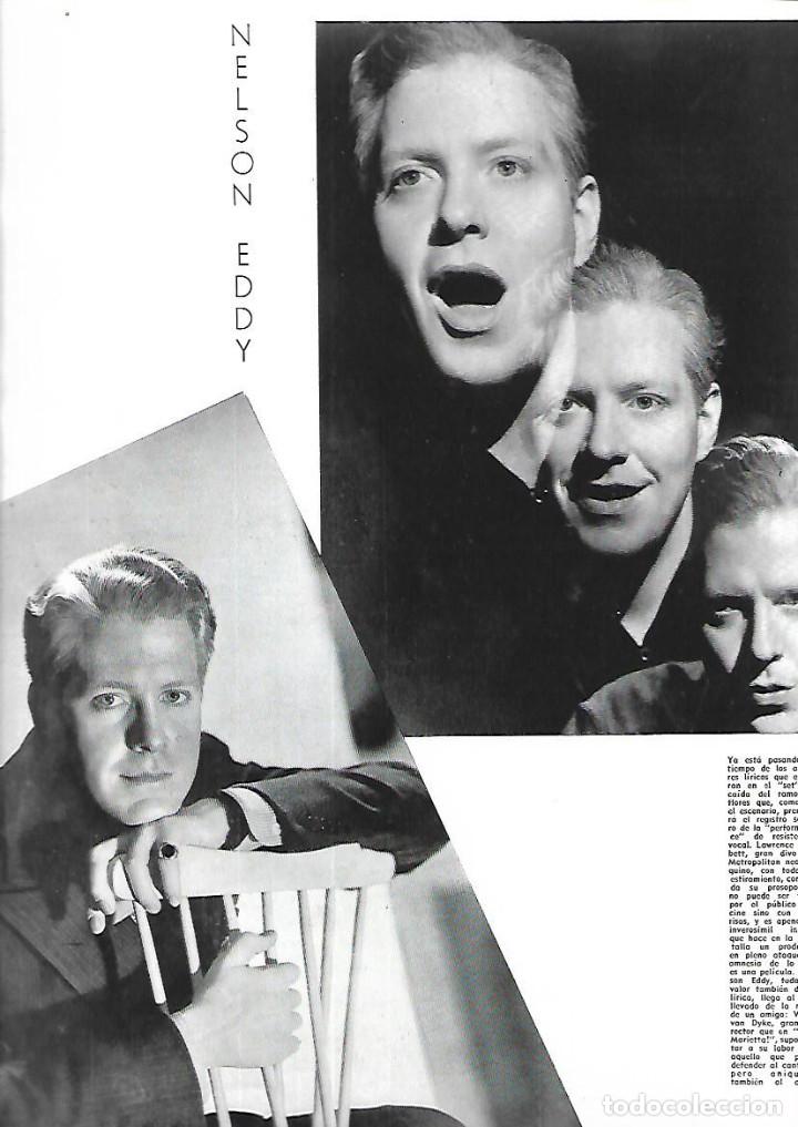 Colecionismo: A&Ntilde;O 1935 RECORTE PRENSA CINE NELSON EDDY ACTOR