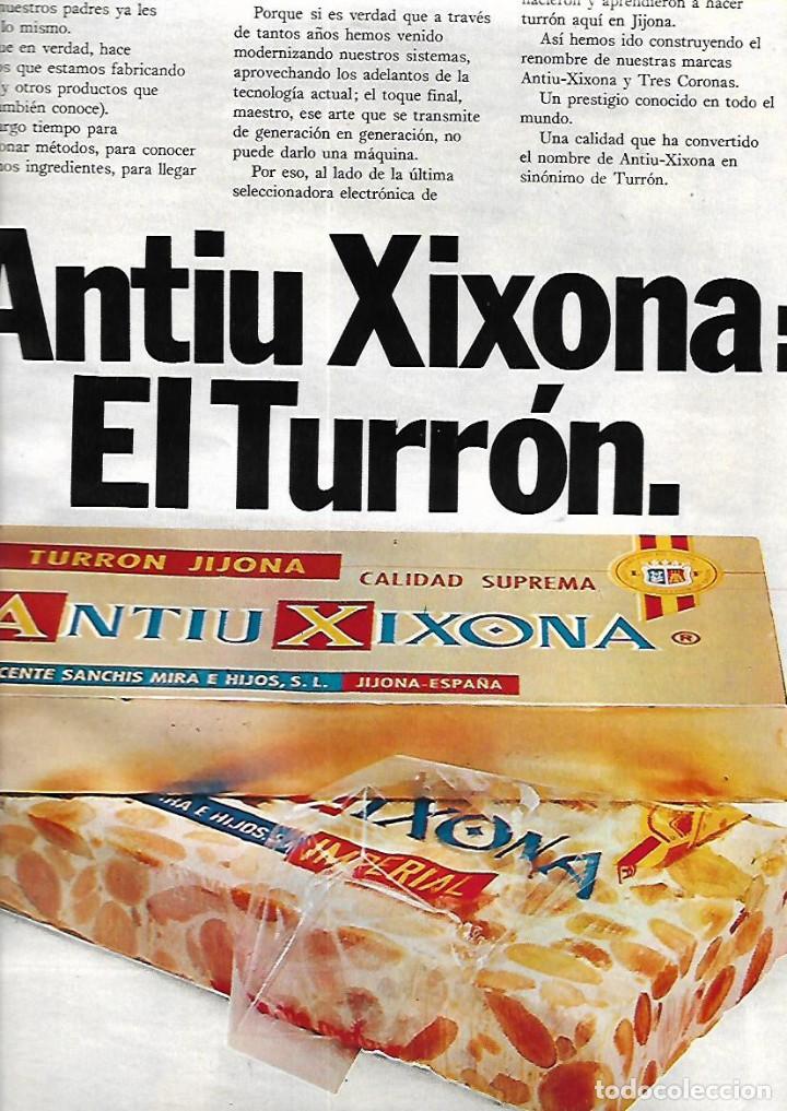 Coleccionismo: A&Ntilde;O 1969 RECORTE PRENSA PUBLICIDAD TURRON JIJONA ANTIU XIXONA VICENTE SANCHIS MIRA E HIJOS