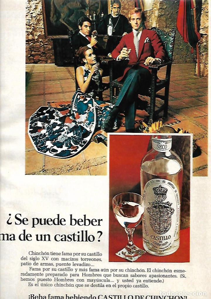 Coleccionismo: A&Ntilde;O 1969 RECORTE PRENSA PUBLICIDAD BEBIDAS CASTILLO DE CHINCHON CHINCHON DESTILADO EN EL CASTILLO