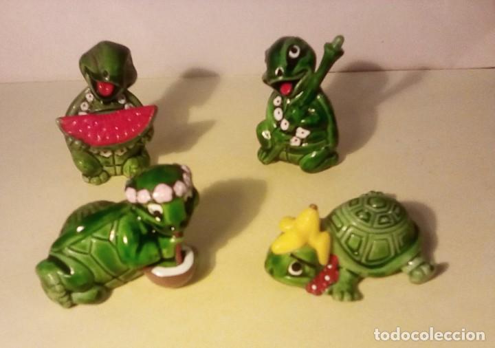 Coleccionismo: miniatura - tortuga - lote de 4 - pub. ferrero - plastico / pvc - a&ntilde;os 80