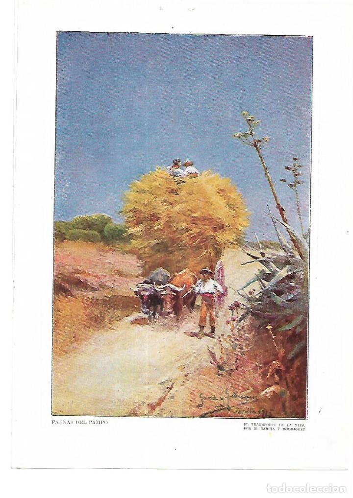 Collecting paper: A&Ntilde;O 1915 RECORTE PRENSA PINTURA LAMINA DIBUJO TRANSPORTE DE LA MIES GARCIA RODRIGUEZ FAENAS CAMPO