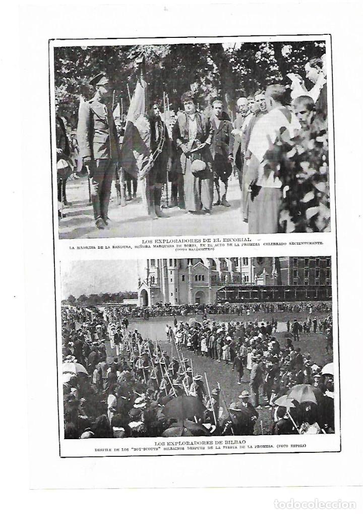 Collezionismo: A&Ntilde;O 1915 RECORTE PRENSA EXPLORADORES EL ESCORIAL MADRINA MARQUESA DE BORJA ACTO PROMESA