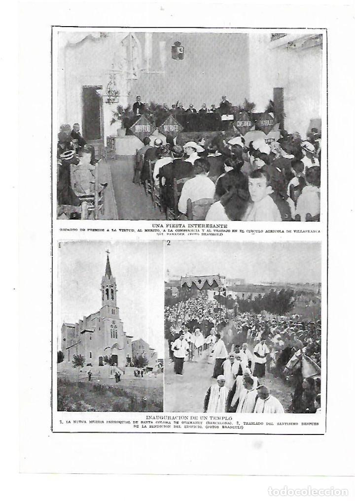 Colecionismo: A&Ntilde;O 1915 RECORTE PRENSA VILAFRANCA DEL PENEDES CIRCULO AGRICOLA PREMIOS VIRTUD CONSTANCIA MERITO