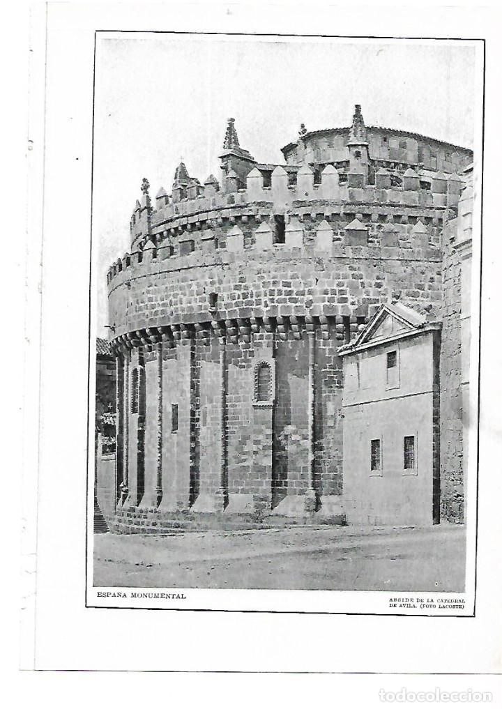 Collecting paper: A&Ntilde;O 1915 RECORTE PRENSA LAMINA FOTOGRAFIA LACOSTE CATEDRAL DE AVILA ABSIDE