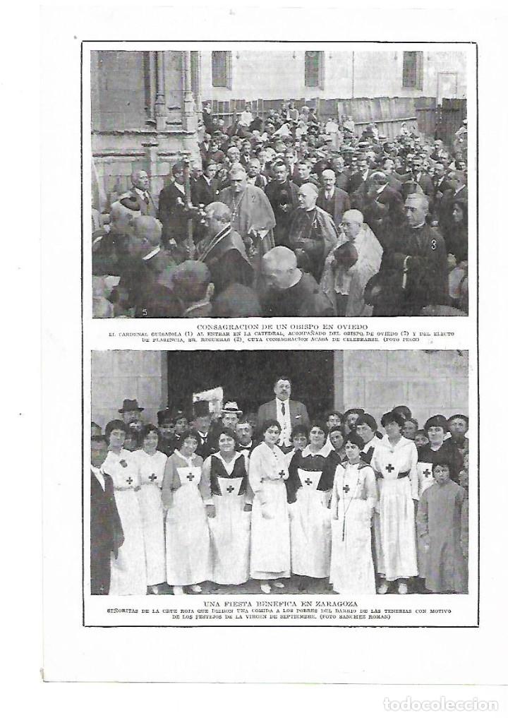 Collecting paper: A&Ntilde;O 1915 RECORTE PRENSA CRUZ ROJA ZARAGOZA BARRIO DE LAS TENERIAS REPARTO COMIDA A LOS POBRES
