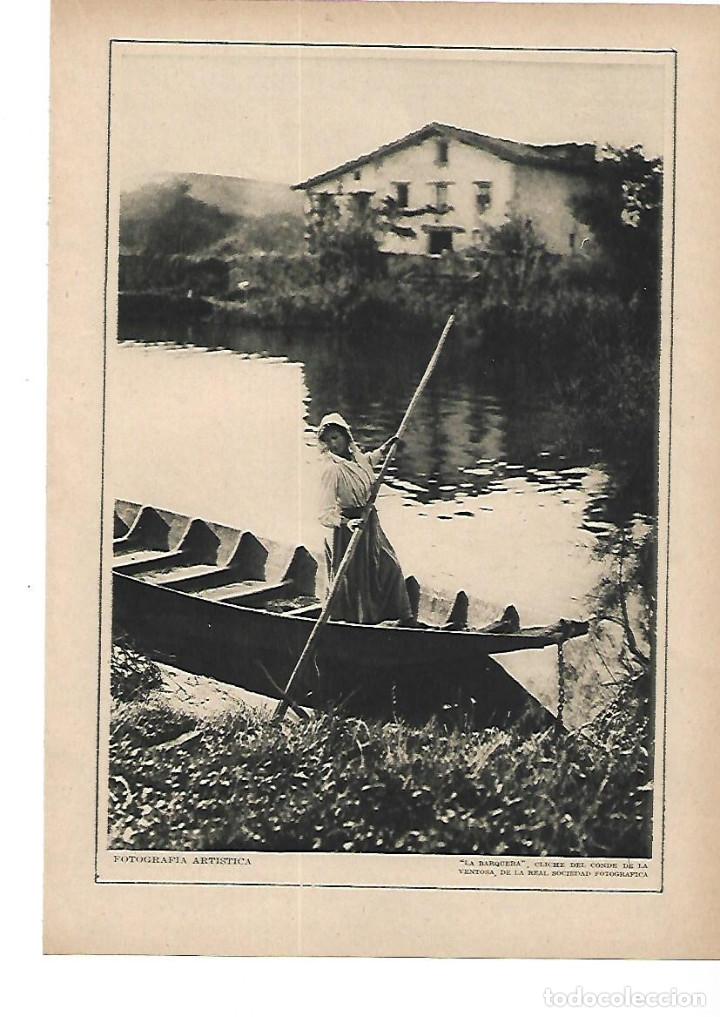 Collezionismo: A&Ntilde;O 1915 RECORTE PRENSA FOTOGRAFIA ARTISTICA LA BARQUERA CLICHE CONDE DE LA VENTOSA