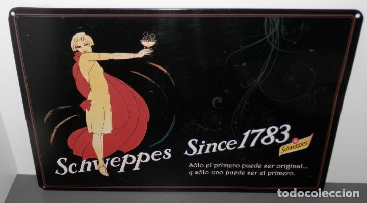 Coleccionismo: CHAPA PUBLICIT&Aacute;RIA DE LA SCHWEPPES - Foto 1